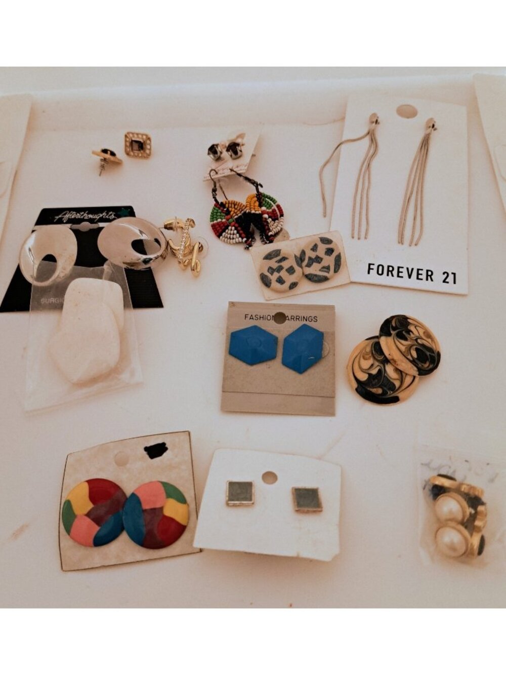 Lot of 12 Pairs Pierced Earrings New & Preowned Wearable Jewelry or Crafts